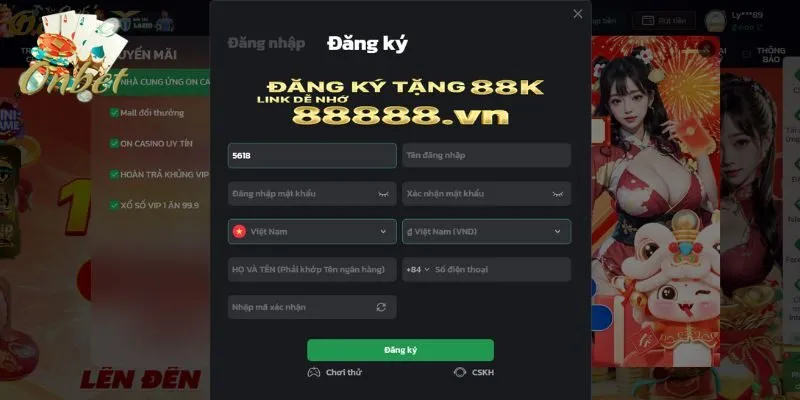 Thực hiện đăng ký Onbet nhanh chóng chỉ với 3 bước cơ bản